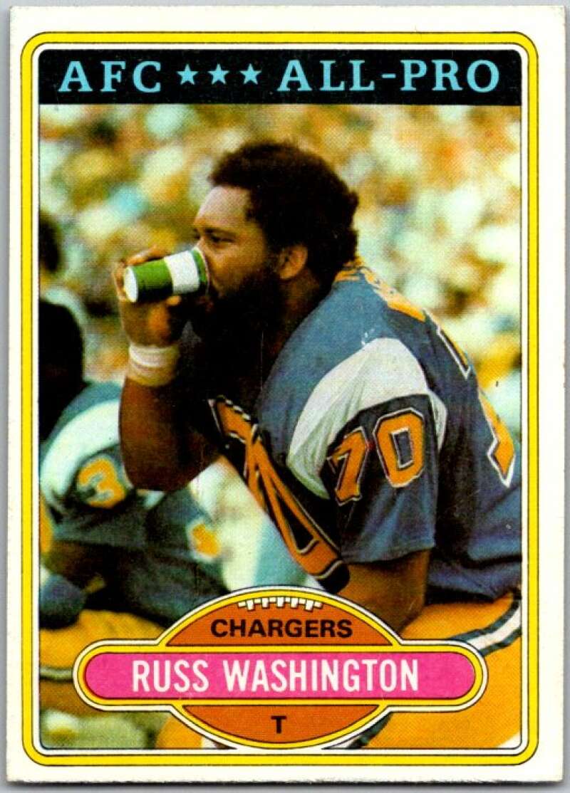 1980 Topps Football #305 Russ Washington AP San Diego Chargers V44779