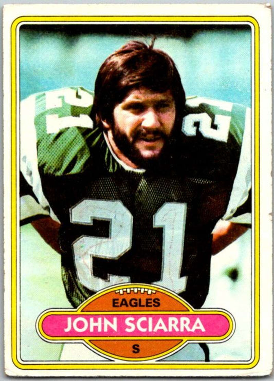 1980 Topps Football #397 John Sciarra  RC Rookie Philadelphia Eagles  V44782