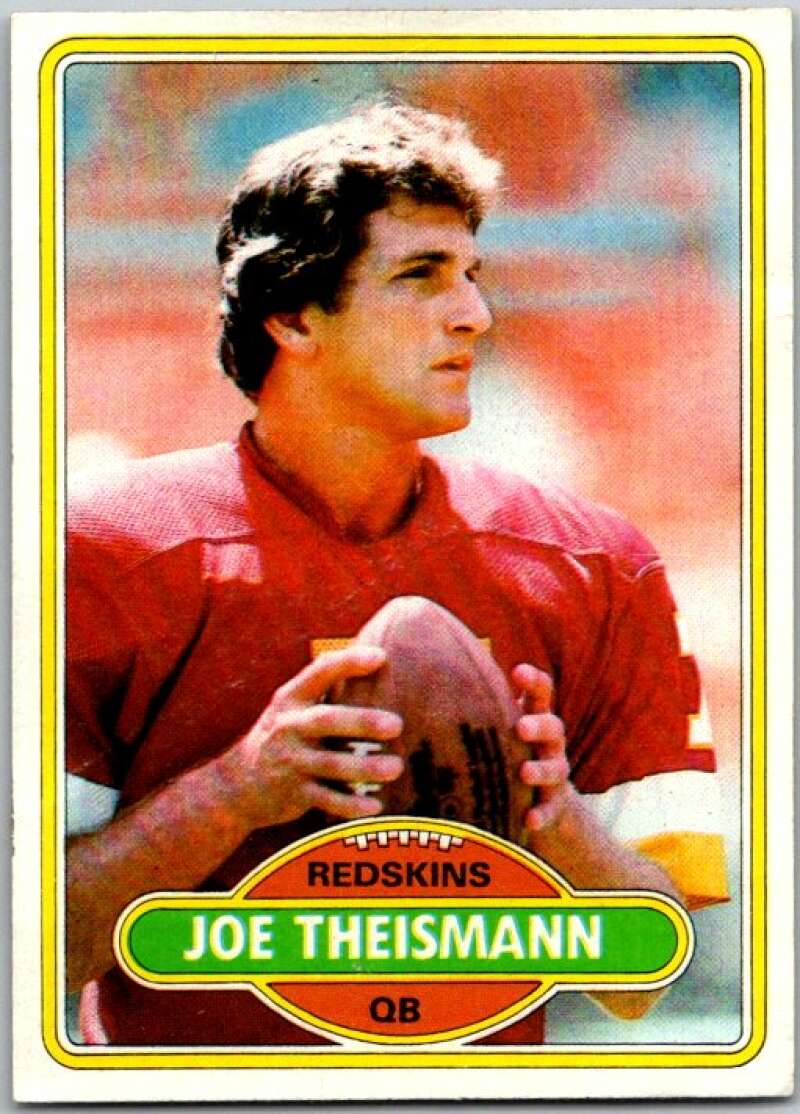 1980 Topps Football #475 Joe Theismann Washington Redskins V44784