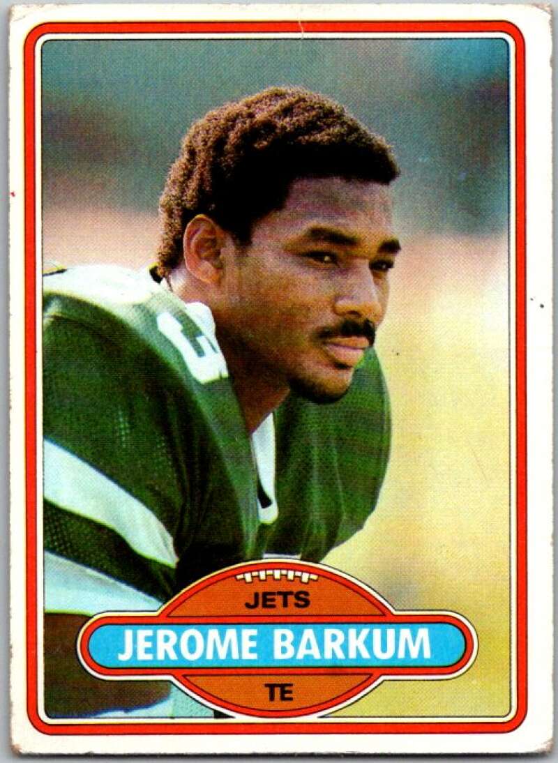 1980 Topps Football #484 Jerome Barkum New York Jets V44785