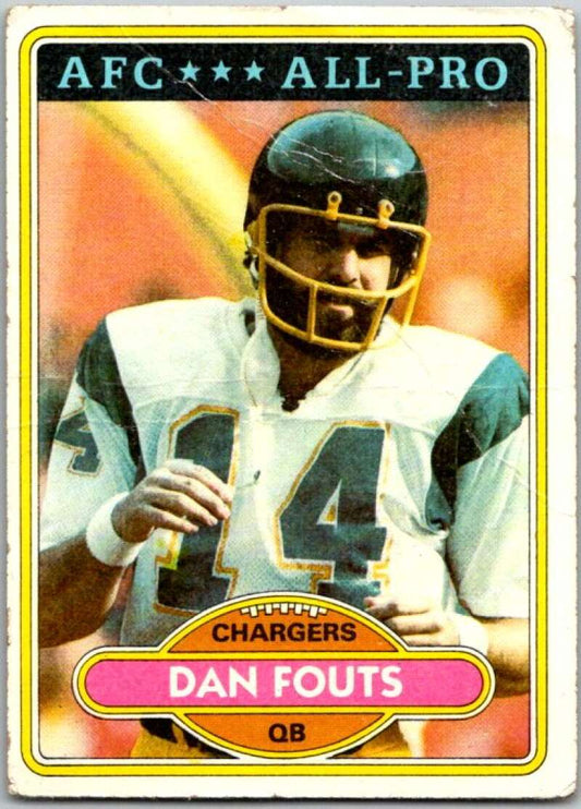 1980 Topps Football #520 Dan Fouts  San Diego Chargers  V44786