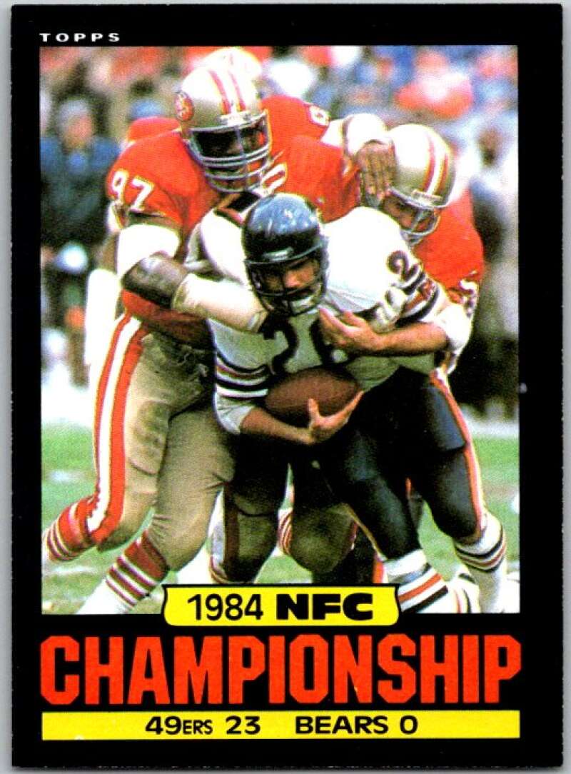 1985 Topps Football #7 1984 NFC Championship 49ers/Bears V44800
