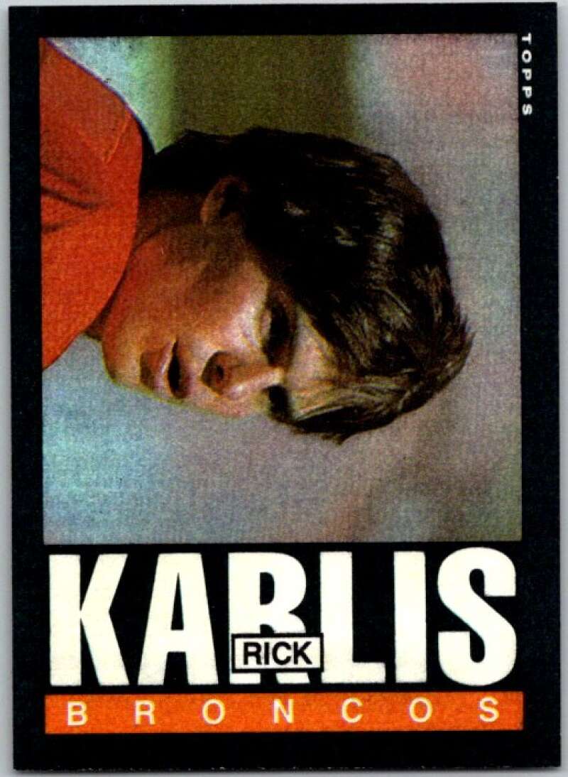1985 Topps Football #244 Rich Karlis UER Denver Broncos V44807