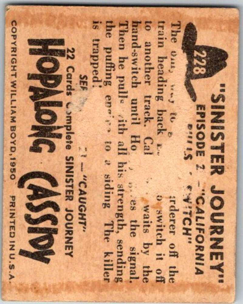 1950 Topps Hopalong Cassidy #228 California Pulls a Switch   V44831