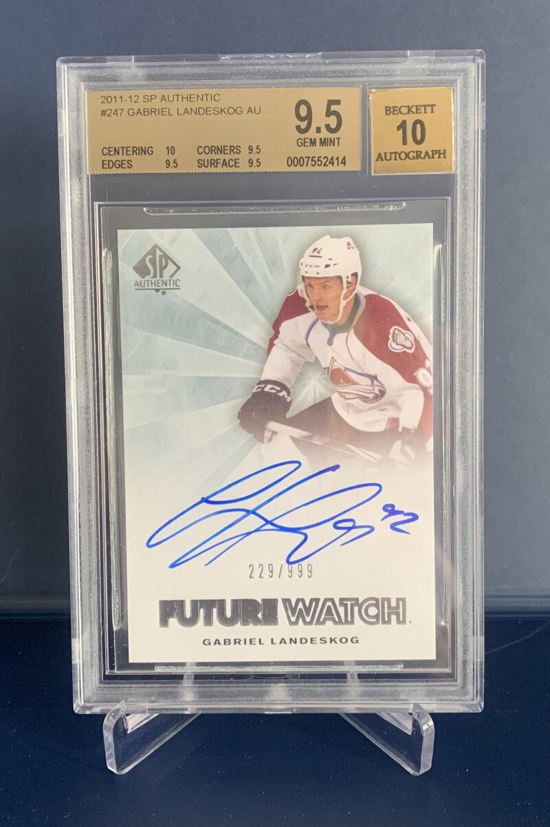 2011-12 UD SP Authentic #247 Gabriel Landeskog Auto RC Rookie 229/999 BGS 9.5