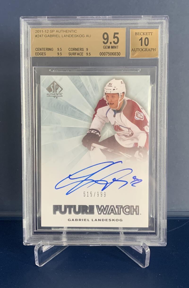 2011-12 UD SP Authentic #247 Gabriel Landeskog Auto RC Rookie 515/999 BGS 9.5