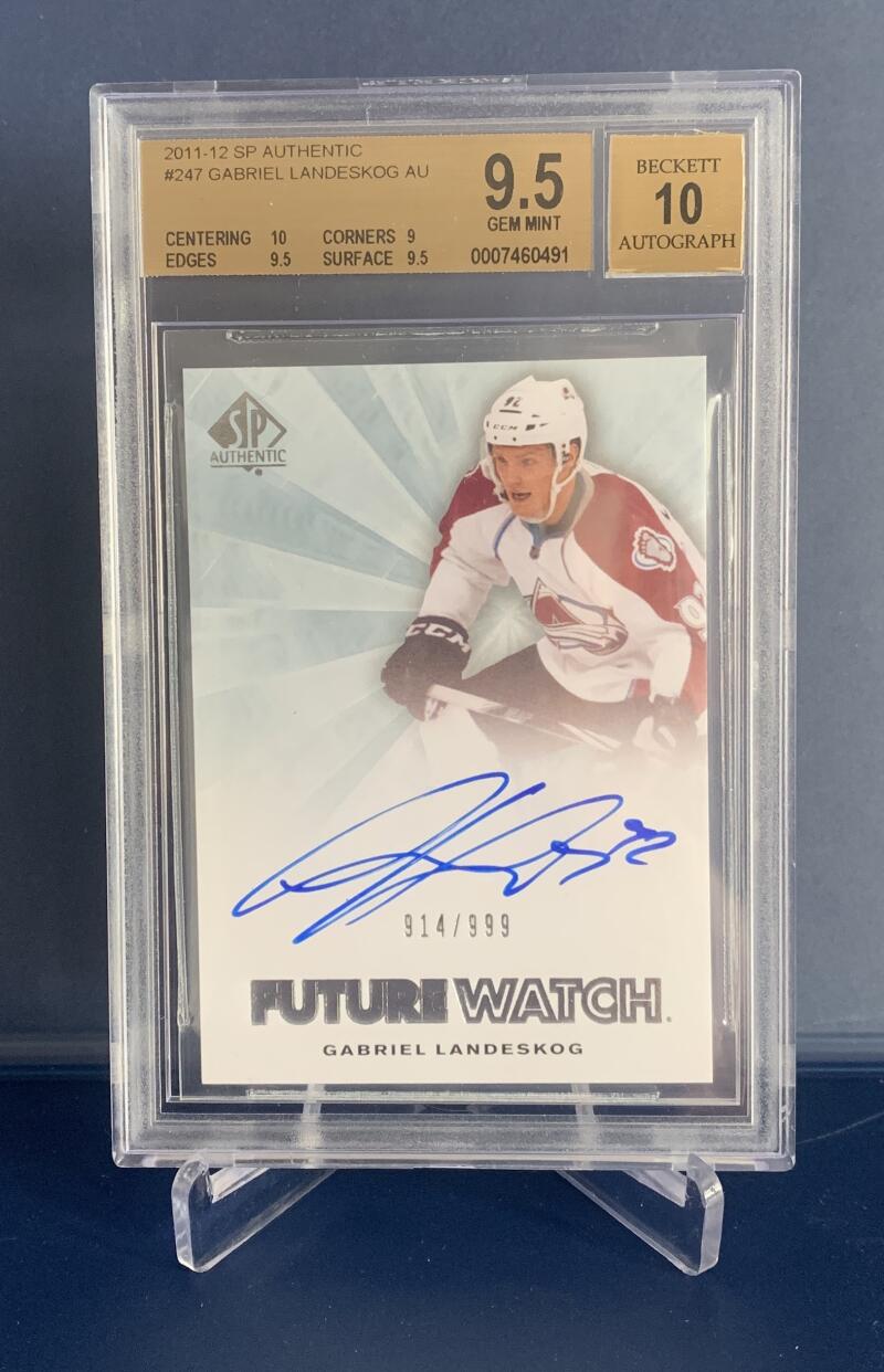 2011-12 UD SP Authentic #247 Gabriel Landeskog Auto RC Rookie 914/999 BGS 9.5