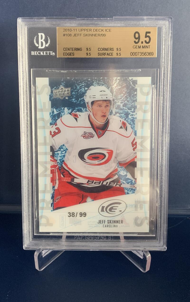 2010-11 Upper Deck Ice #108 Jeff Skinner RC Rookie 38/99 BGS 9.5
