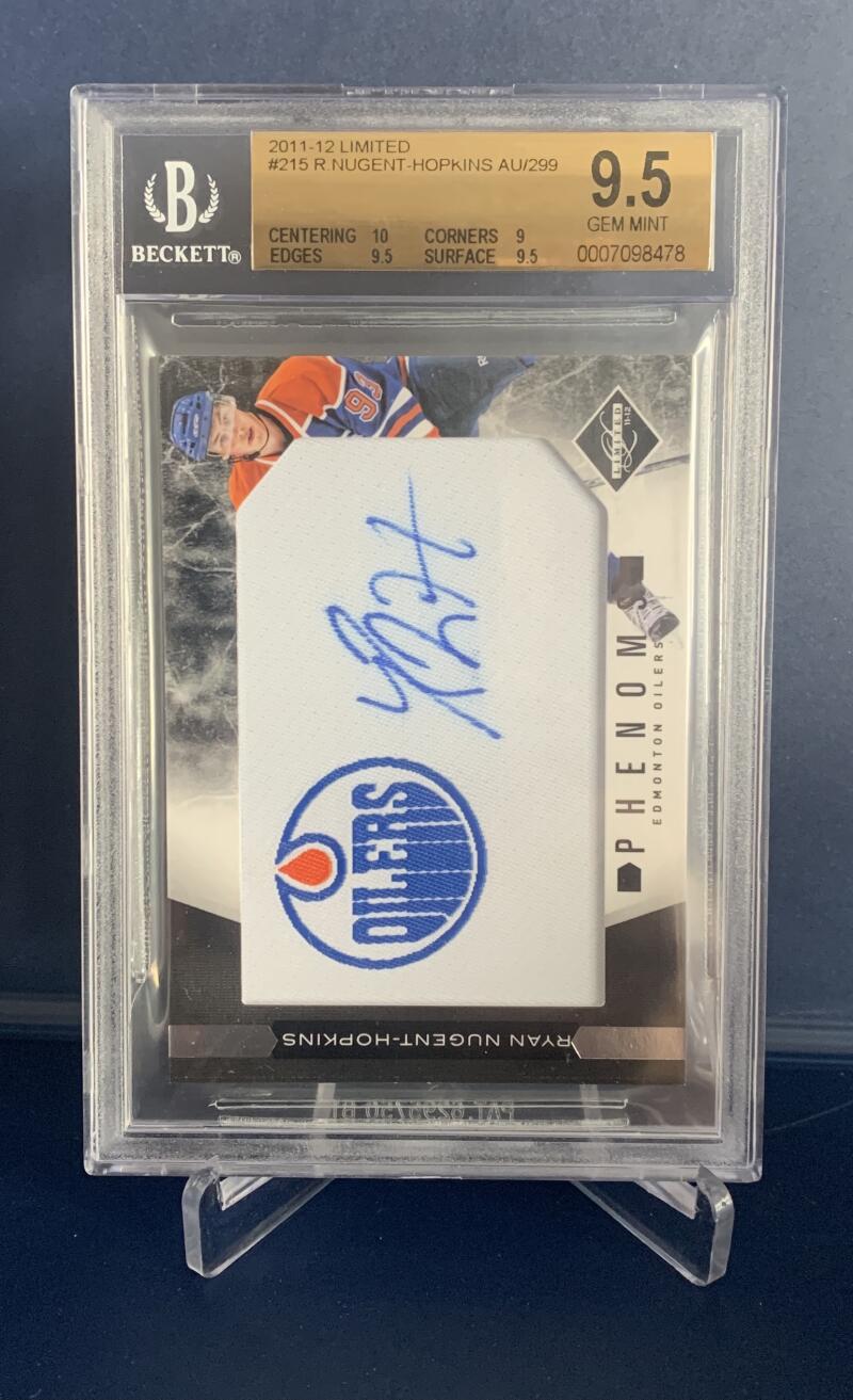 2011-12 Panini Limited #215 Ryan Nugent-Hopkins Auto RC Rookie 293/299 BGS 9.5