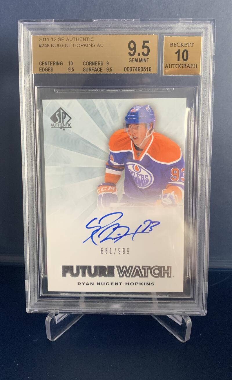 2011-12 SP Authentic #248 Ryan Nugent-Hopkins Auto RC Rookie 661/999 BGS 9.5