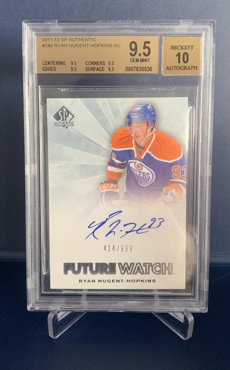 2011-12 SP Authentic #248 Ryan Nugent-Hopkins Auto RC Rookie 414/999 BGS 9.5