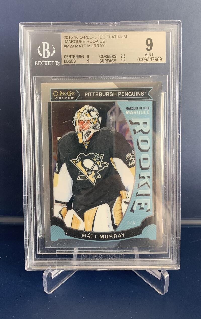 2015-16 UD O-Pee-Chee Platinum #M29 Matt Murray RC Rookie BGS 9 - #7989