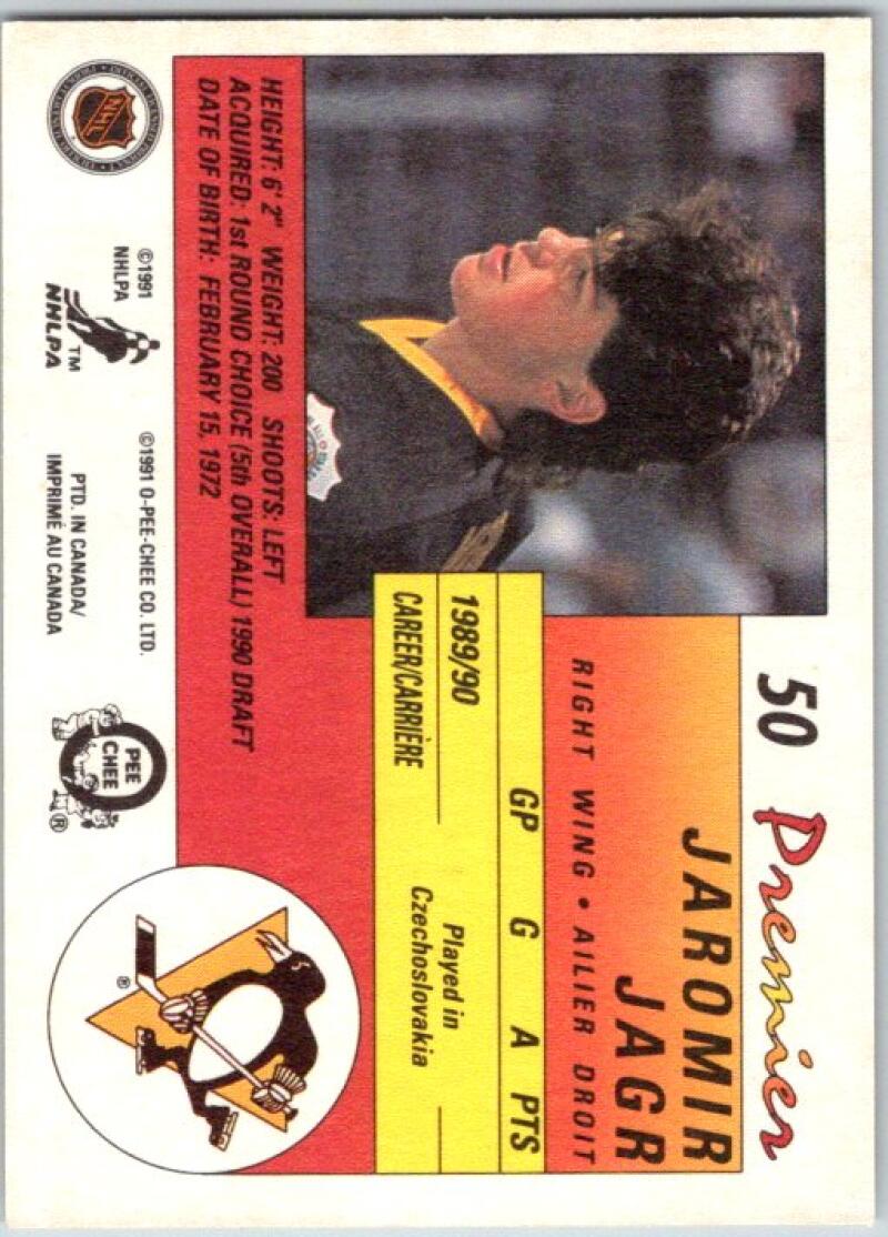 1990-91 OPC Premier #50 Jaromir Jagr RC Rookie Mint Condition V44847