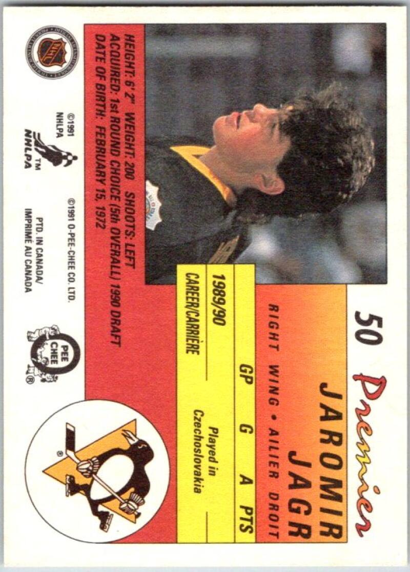 1990-91 OPC Premier #50 Jaromir Jagr RC Rookie Mint Condition V44848
