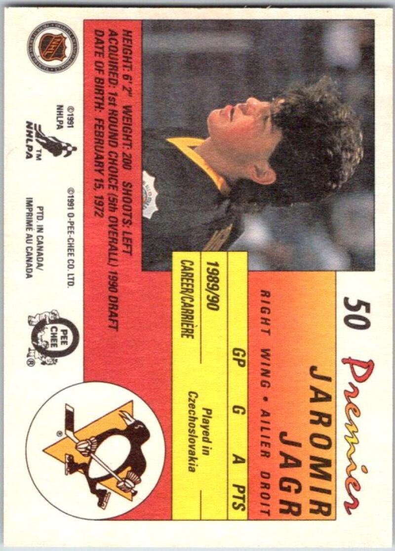 1990-91 OPC Premier #50 Jaromir Jagr RC Rookie Mint Condition V44849