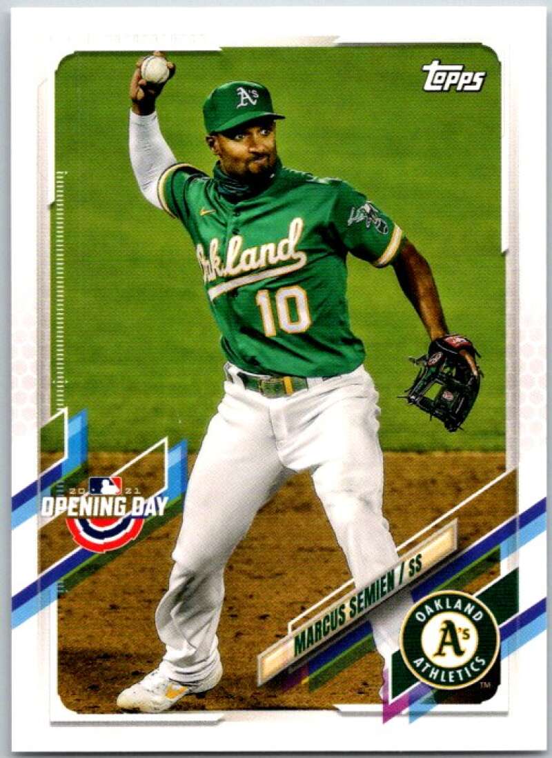 2021 Topps Opening Day #87 Marcus Semien Oakland Athletics V44917