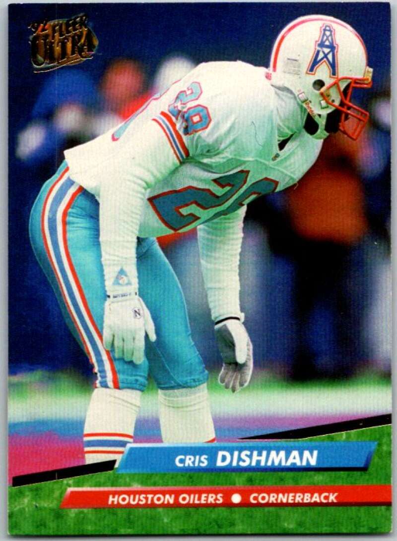 1992 Fleer Ultra Football #141 Cris Dishman Houston Oilers V44946