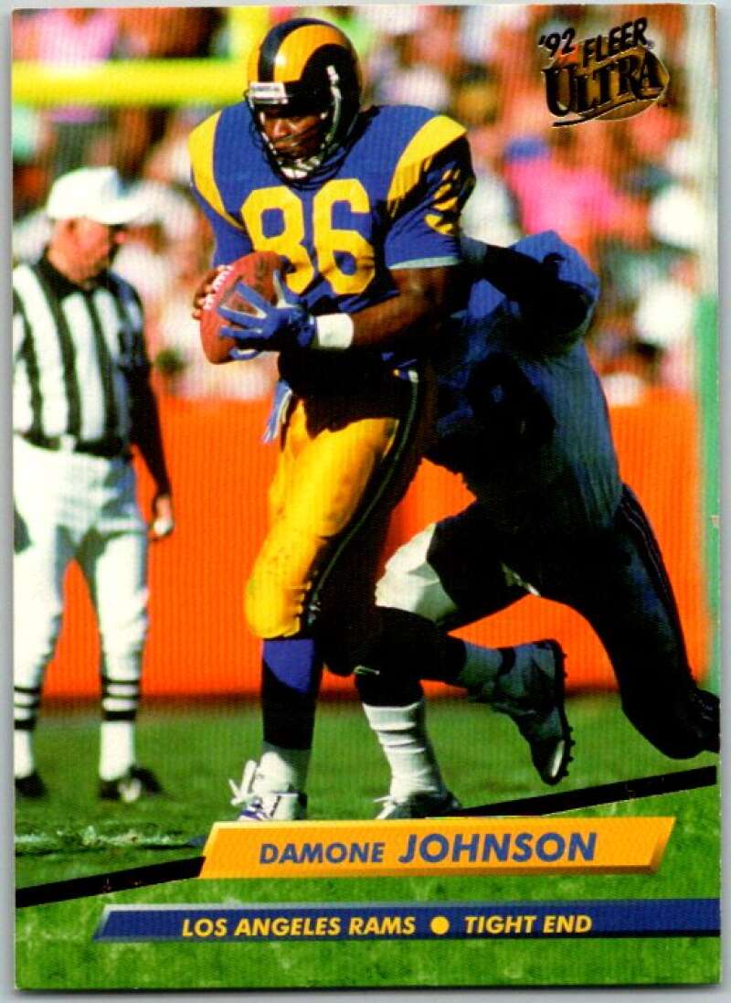 1992 Fleer Ultra Football #209 Damone Johnson Los Angeles Rams V44950