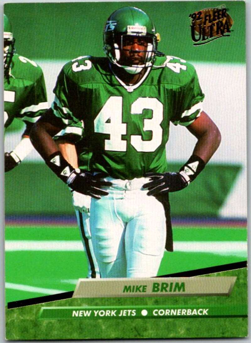 1992 Fleer Ultra Football #290 Mike Brim RC Rookie New York Jets V44953