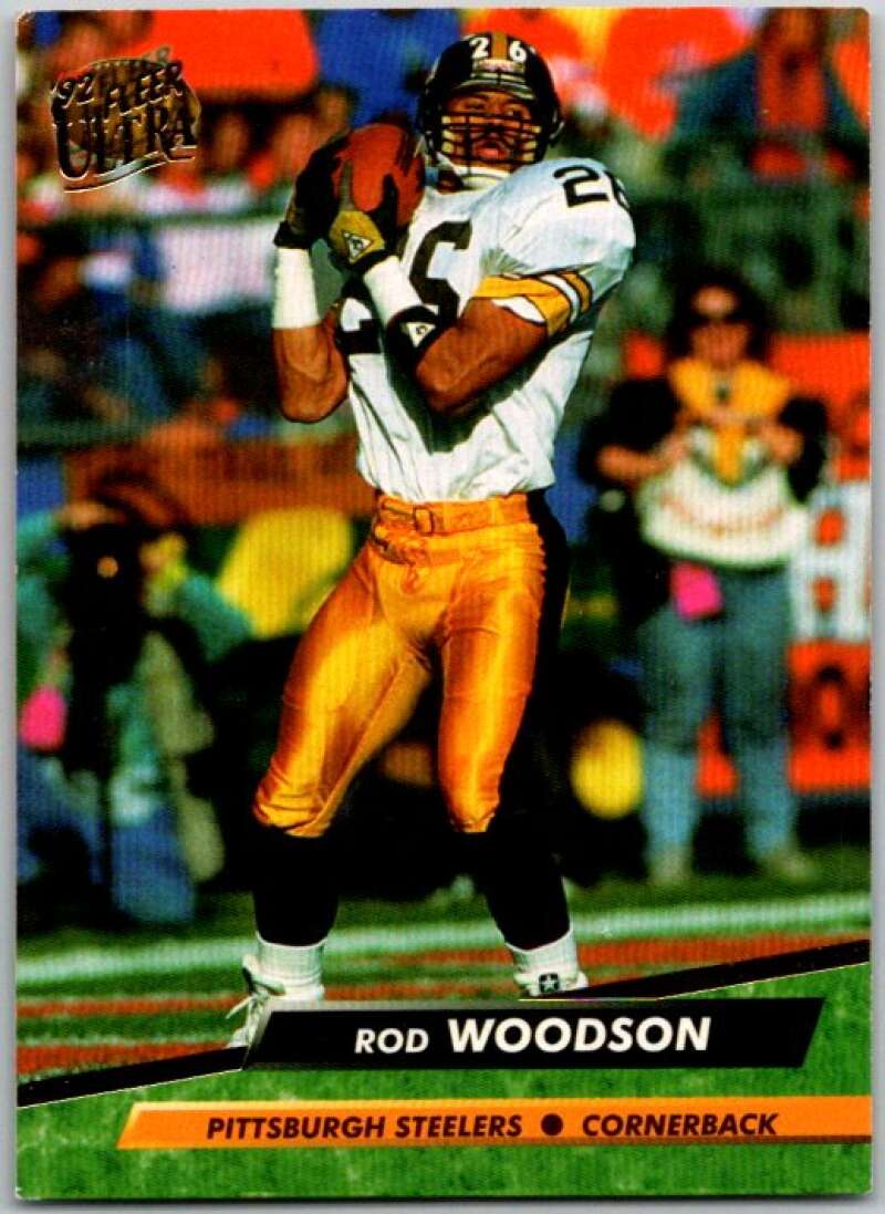 1992 Fleer Ultra Football #340 Rod Woodson Pittsburgh Steelers V44956