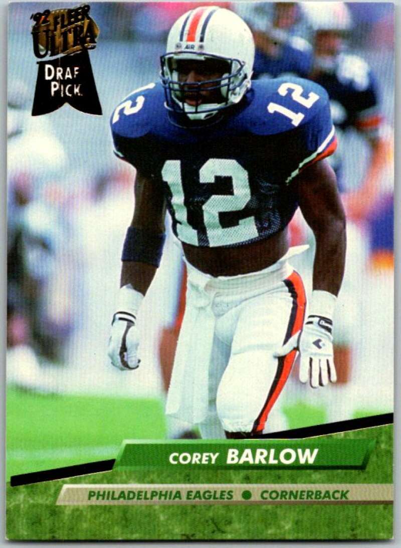 1992 Fleer Ultra Football #417 Corey Barlow RC Rookie Eagles V44961
