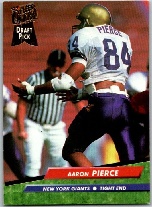 1992 Fleer Ultra Football #432 Aaron Pierce  RC Rookie Giants  V44962