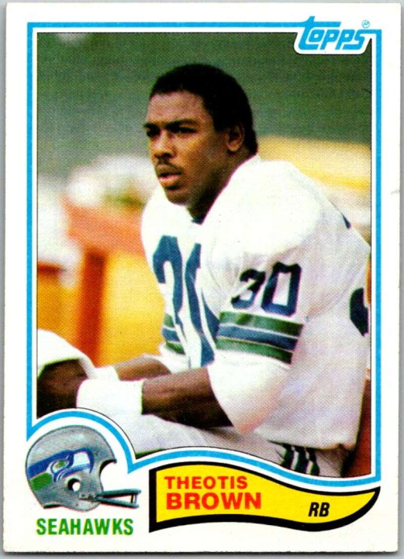 1982 Topps Football #244 Theotis Brown Seattle Seahawks V44969