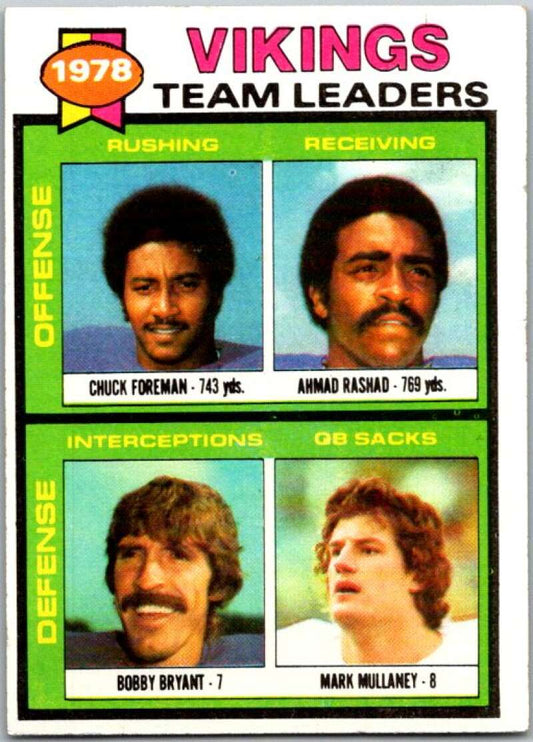 1979 Topps Football #432 Foreman/Rashad/Bryant/Mullaney TL   V45001