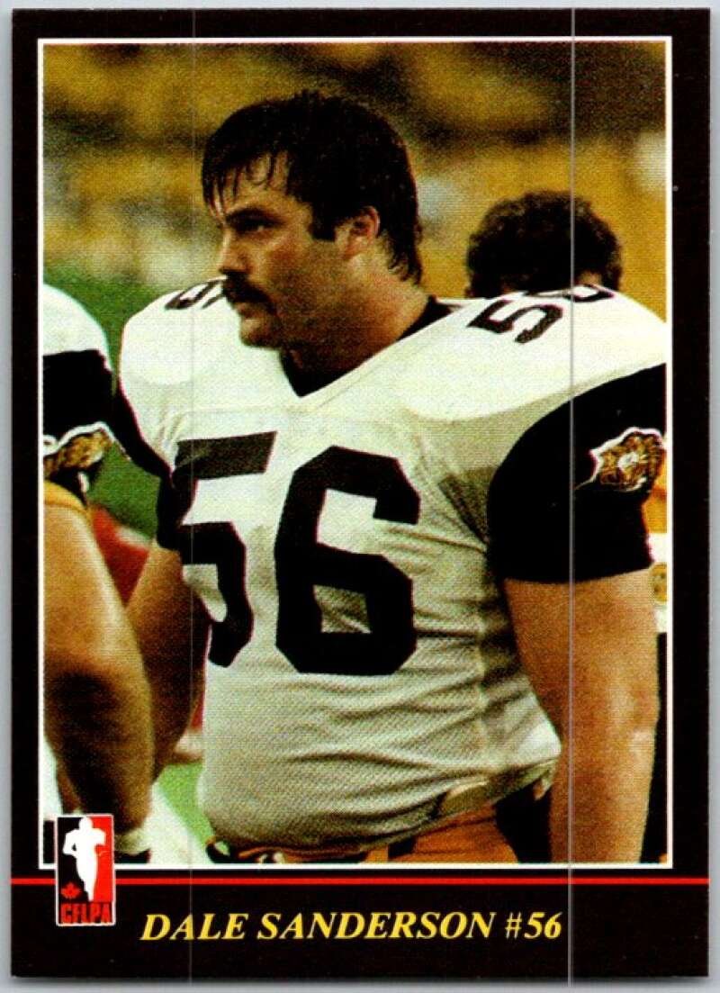 1986 Jogo CFL Football #14 Dale Sanderson #56 V45020