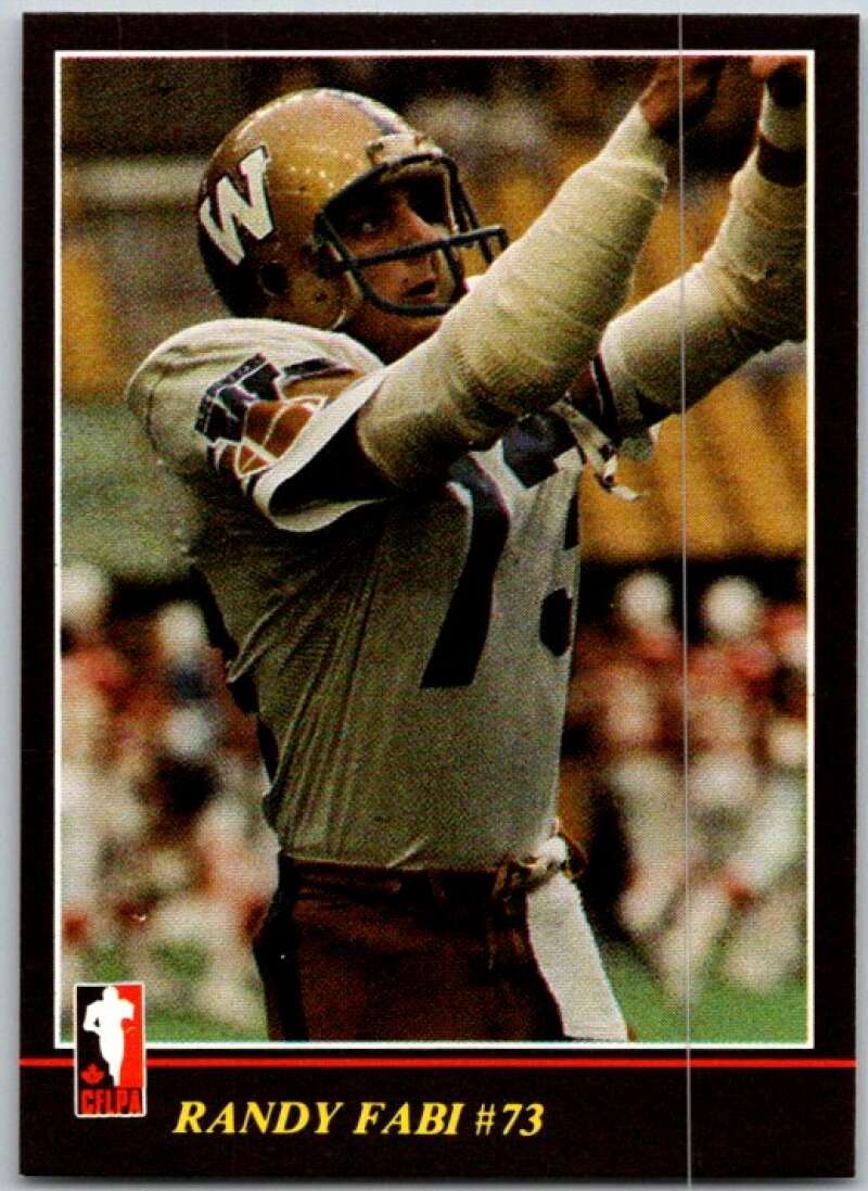 1986 Jogo CFL Football #24 Randy Fabi #73 V45030