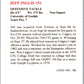 1986 Jogo CFL Football #35 Jeff Inglis #51  V45041