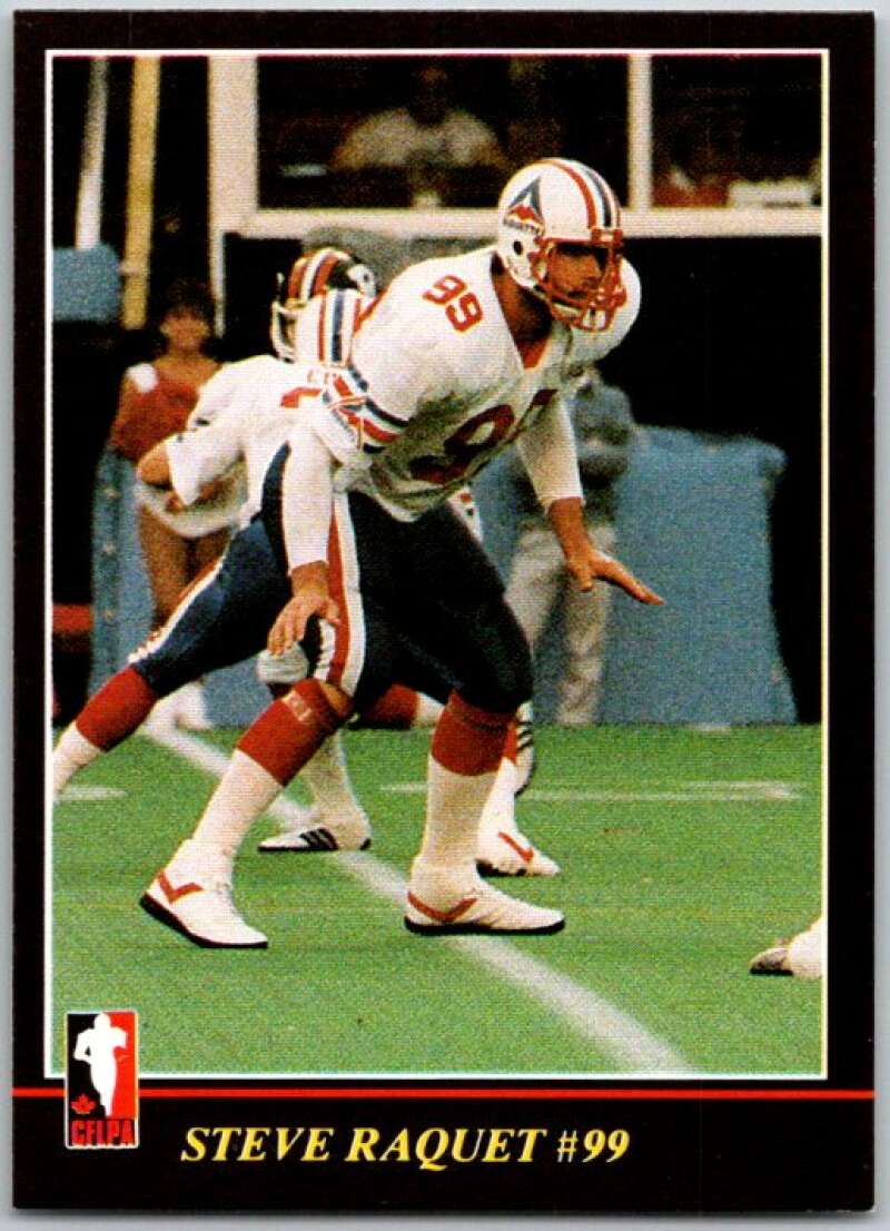 1986 Jogo CFL Football #45 Steve Raquet #99 V45053