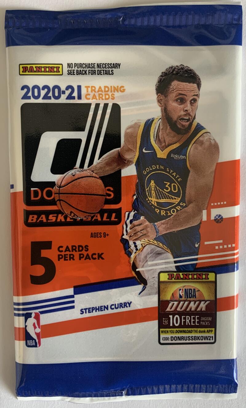 2020-21 Panini Donruss Basketball Trading Cards Pack