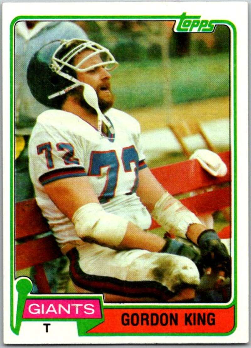 1981 Topps Football #14 Gordon King New York Giants V45063