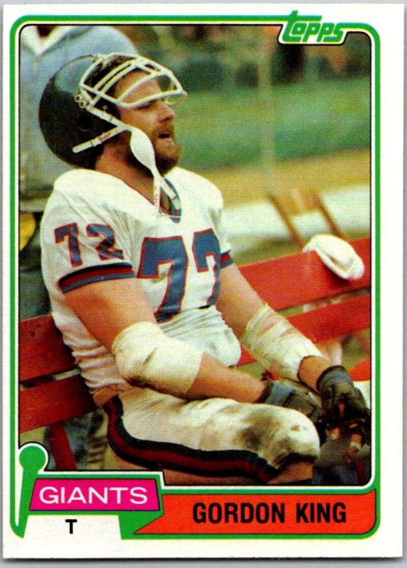 1981 Topps Football #14 Gordon King New York Giants V45064