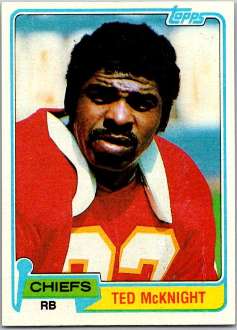 1981 Topps Football #46 Ted McKnight Kansas City V45069