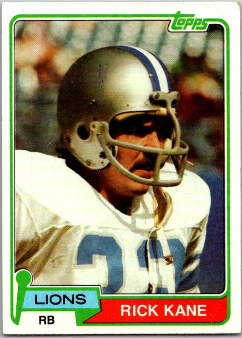 1981 Topps Football #66 Rick Kane Detroit Lions V45077