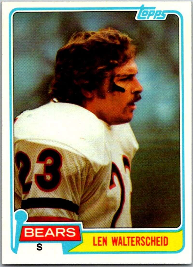 1981 Topps Football #128 Len Walterscheid Chicago Bears V45092