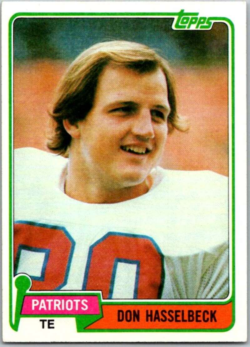 1981 Topps Football #159 Don Hasselbeck New England Patriots V45098