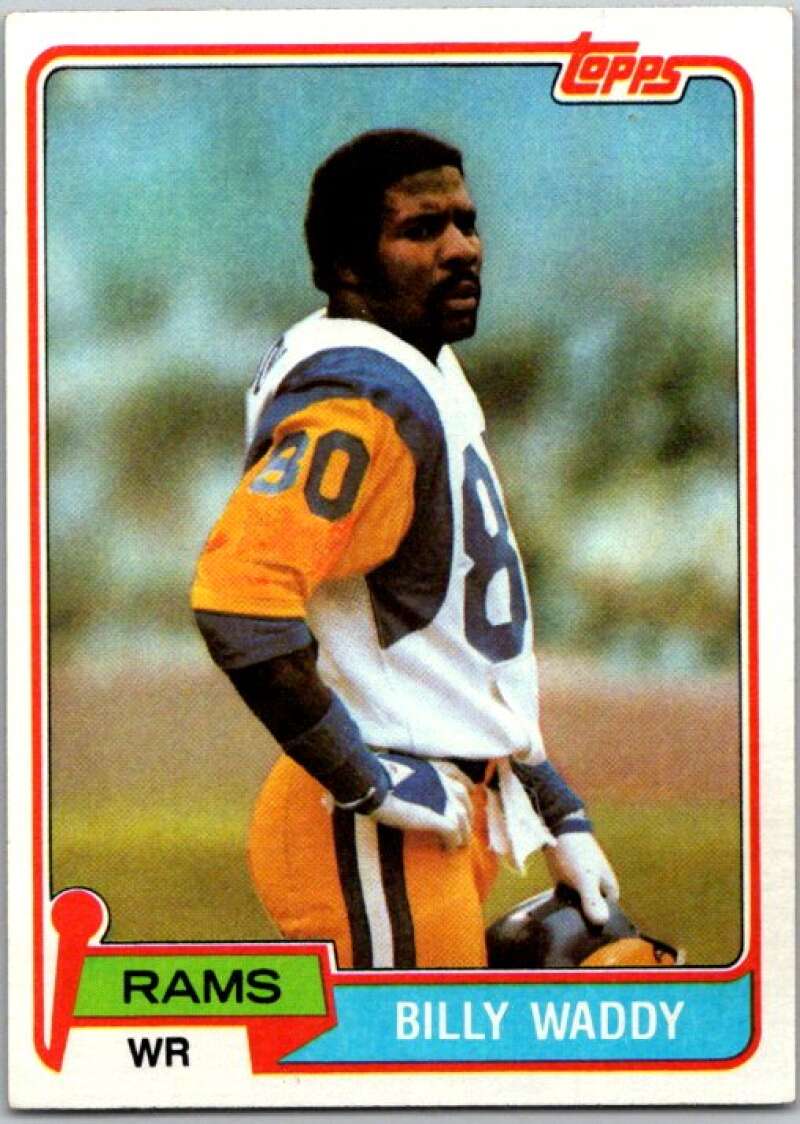 1981 Topps Football #162 Billy Waddy Los Angeles Rams V45099