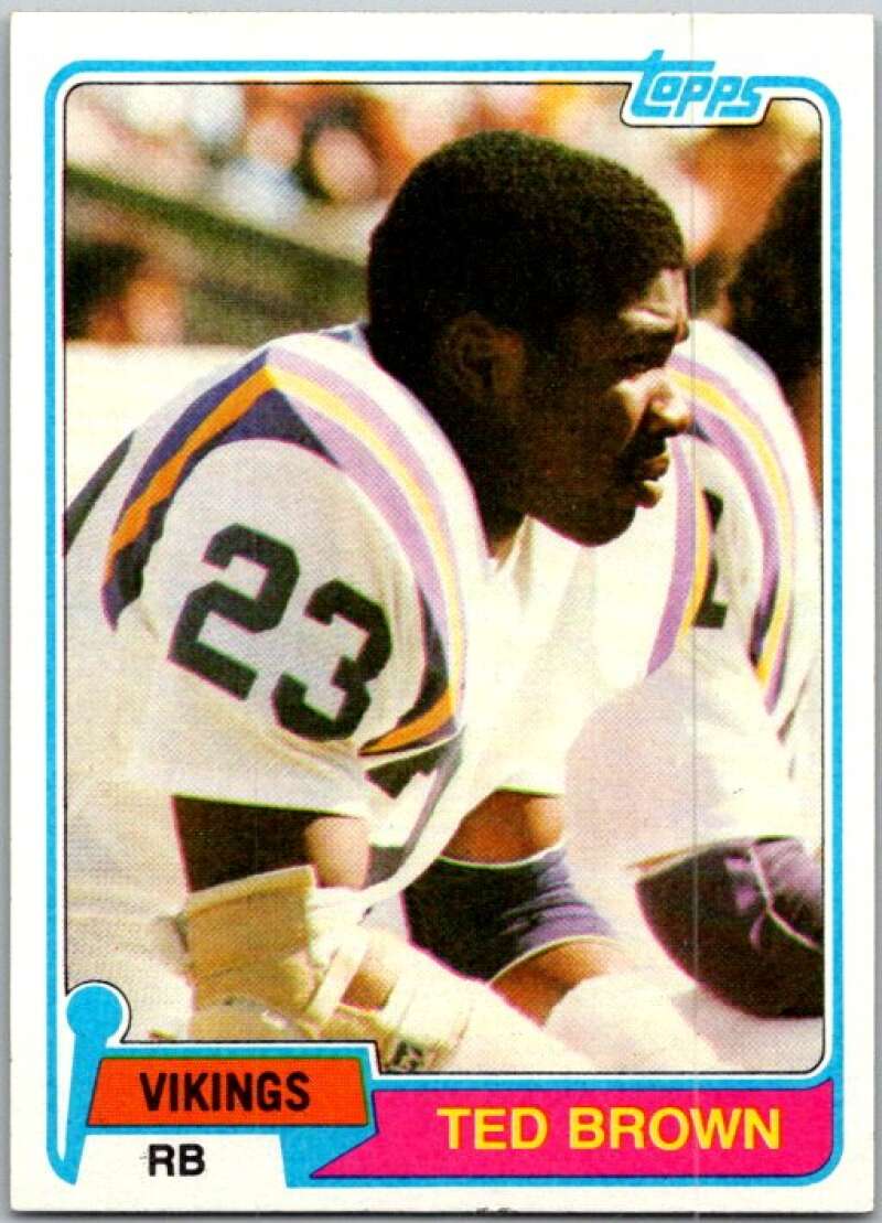 1981 Topps Football #247 Ted Brown Minnesota Vikings V45109