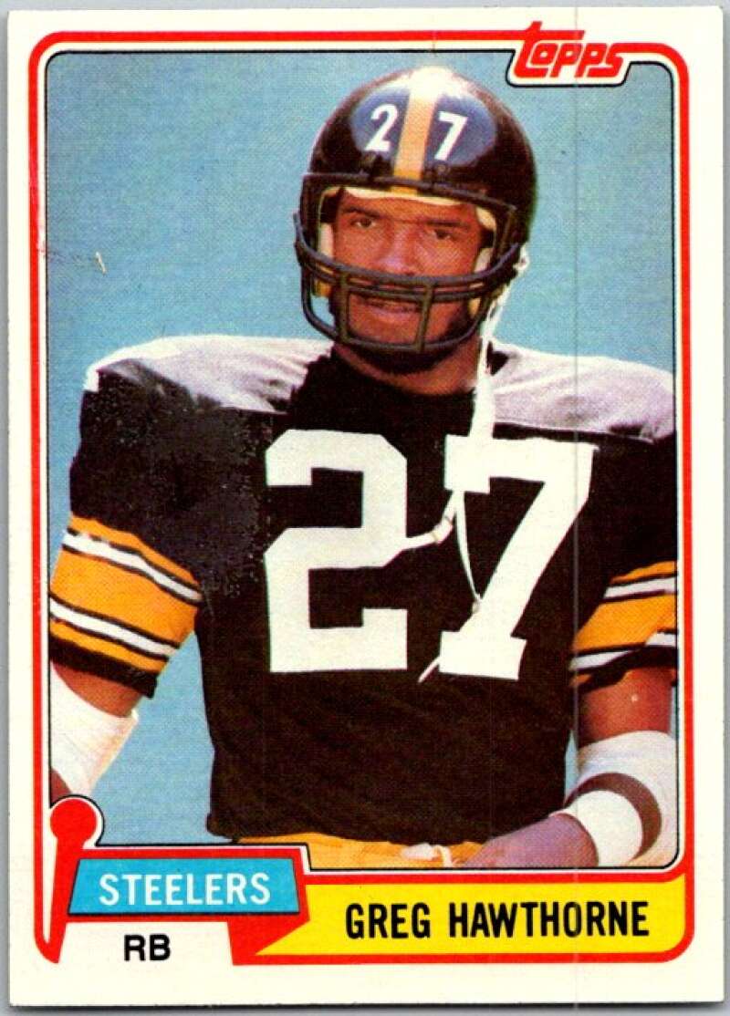 1981 Topps Football #297 Greg Hawthorne Pittsburgh Steelers V45119