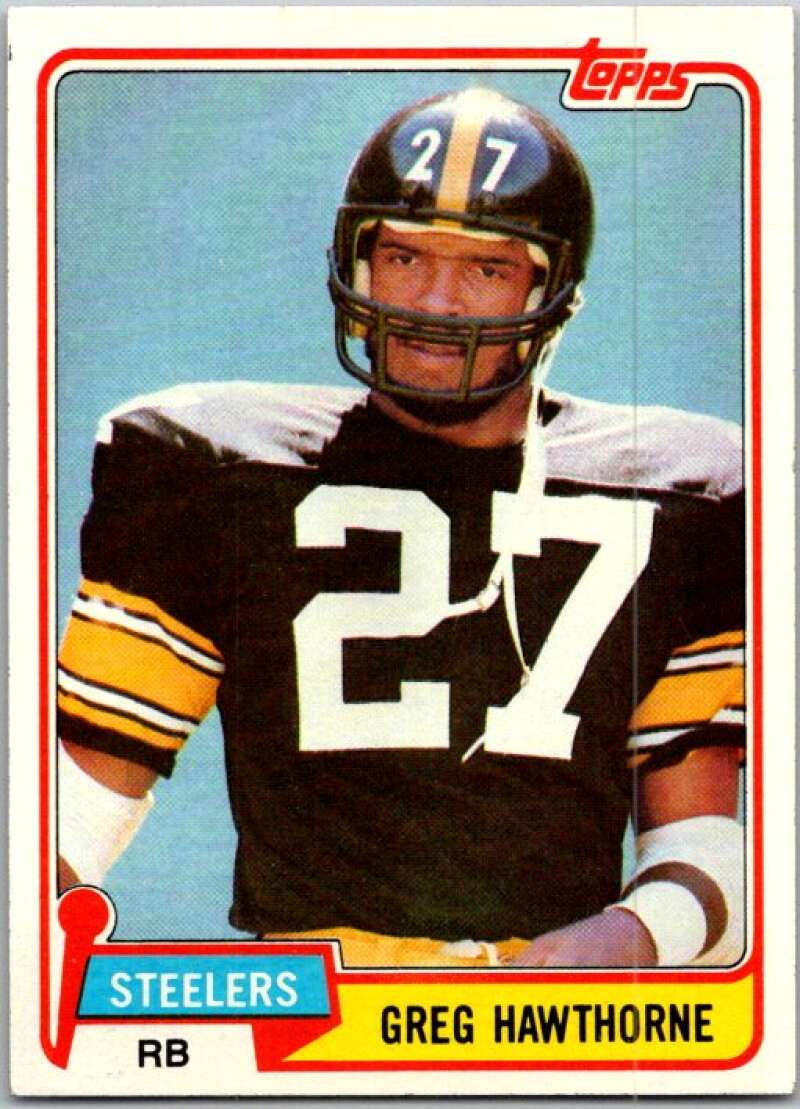 1981 Topps Football #297 Greg Hawthorne Pittsburgh Steelers V45120