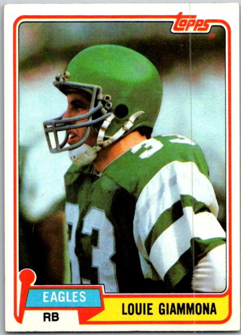 1981 Topps Football #318 Louie Giammona Philadelphia Eagles V45129