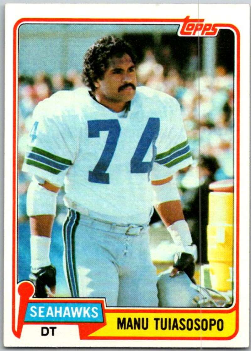 1981 Topps Football #320 Manu Tuiasosopo Seattle Seahawks V45131