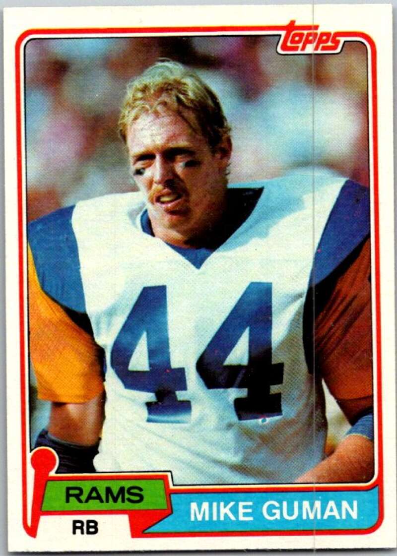 1982 Topps Football #322 Mike Guman RC Rookie Rams V45133