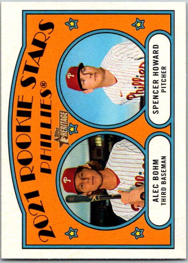 2021 Topps Heritage #11 Alec Bohm/Spencer Howard RC Rookie V45183