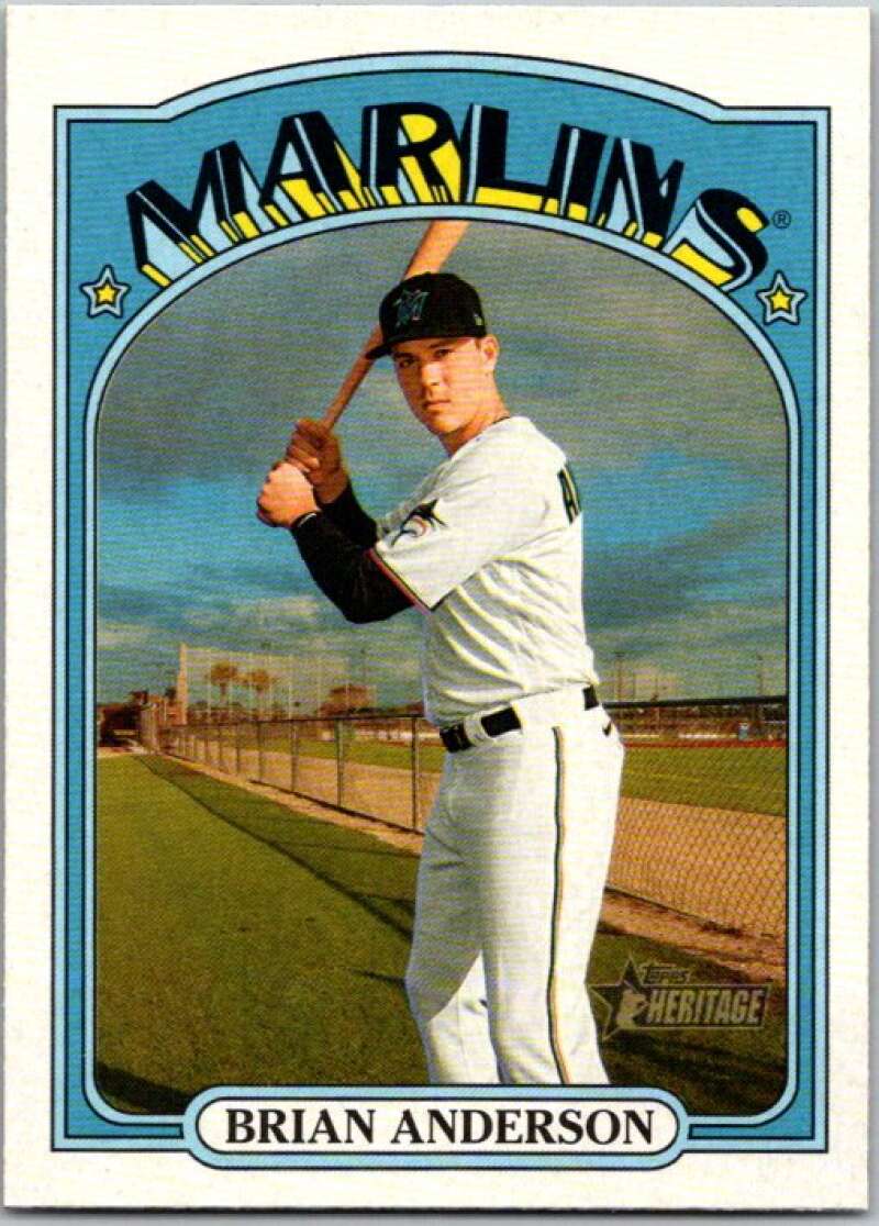 2021 Topps Heritage #78 Brian Anderson Miami Marlins V45189