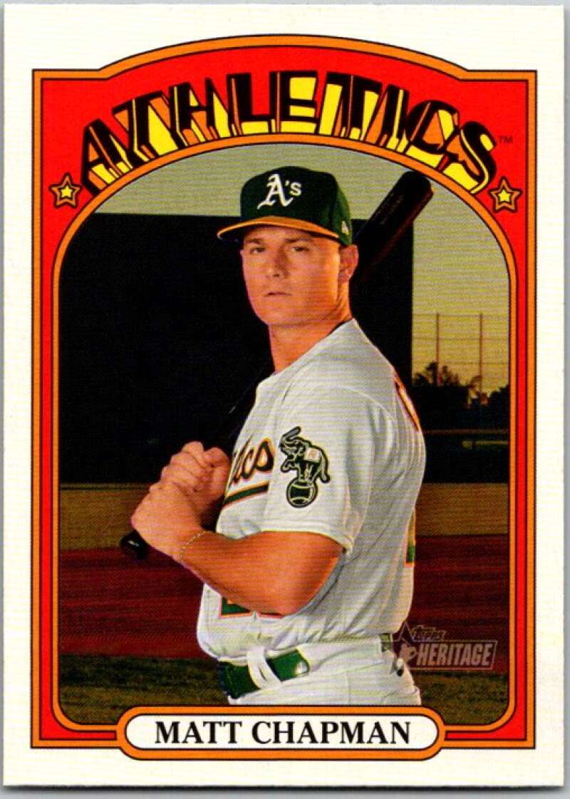 2021 Topps Heritage #123 Matt Chapman Oakland Athletics V45192