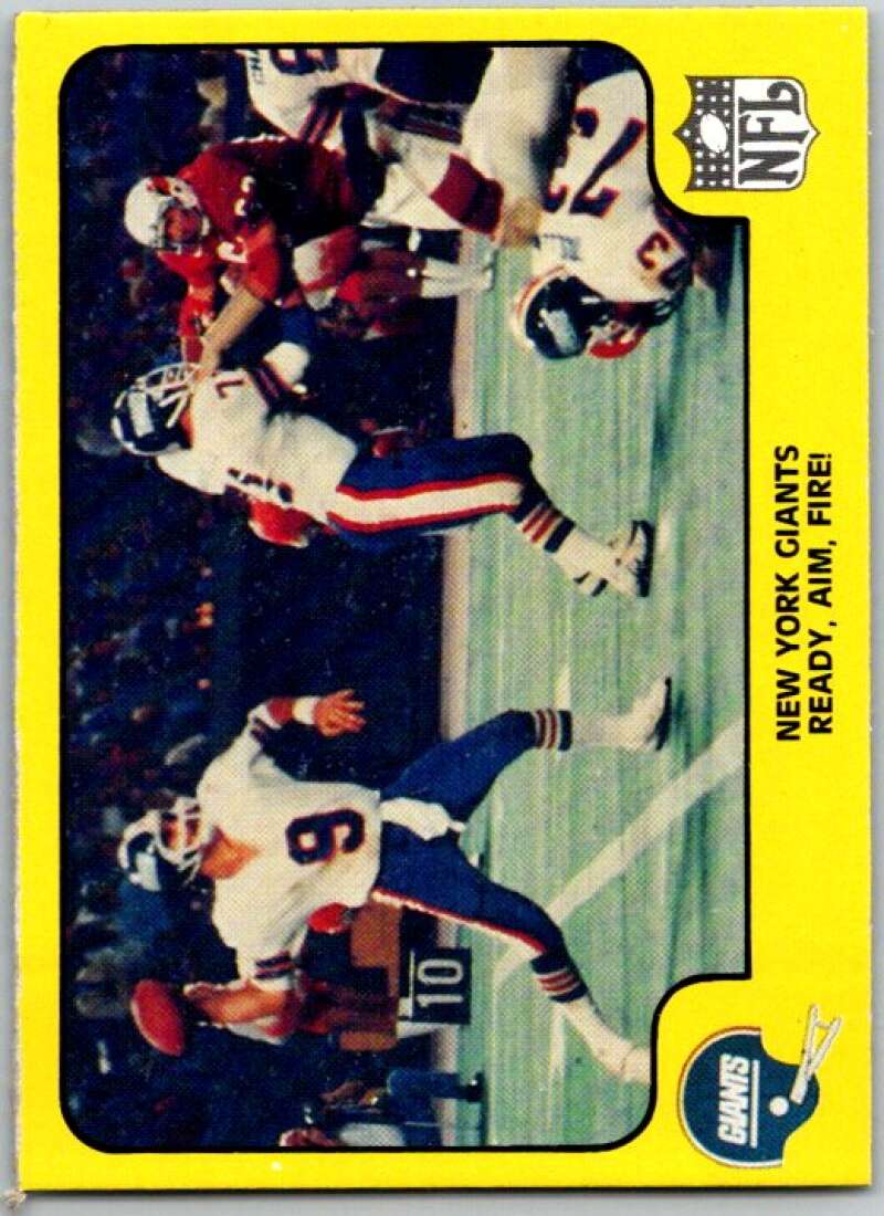 1978 Fleer Team Action # 35 New Hork Giants Ready, Aim, Fire V45254